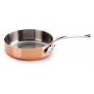 Медна тенджера за сотиране Mauviel 1830 стоманена дръжка M'héritage M'150s Ø24cm (611124)