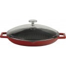Ø26cm Чугунен тиган грил LAVA стъклен капак (LV Y SGT 26 K3)
