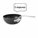 Тиган за сотиране с незалепващо покритие Eclipse, M'stone 3 тип Bombee стоманена дръжка, Mauviel 1830 Ø20cm (861220)
