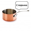 Медна тенджера за сос Mauviel 1830 стоманена дръжка M'héritage M'150s Ø18cm (611018)