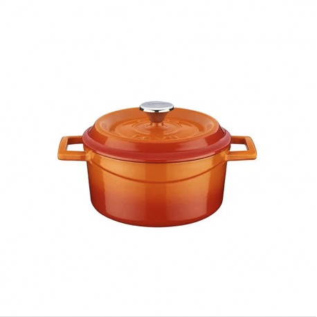 Чугунена тенджера кръгла 0.8l оранжева LAVA Тренди Ø14cm (LV Y TC 14 K2)